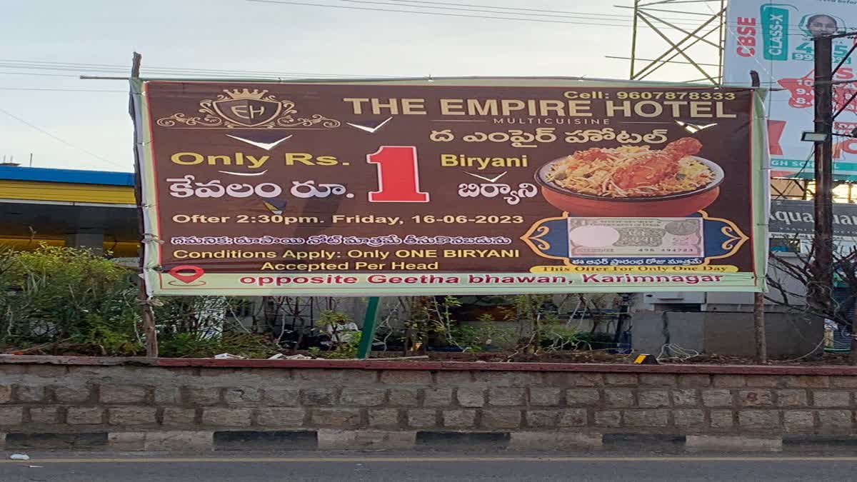 People got fined Rs.100  when they went for Biryani for One Rupee Note