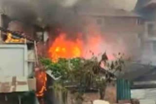 Two injured as security forces mobs clash in Imphal attempts at torching houses of BJP leaders