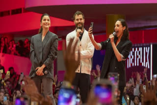 Heart of Stone actors Alia Bhatt and Gal Gadot attend Tudum 2023 in Brazil