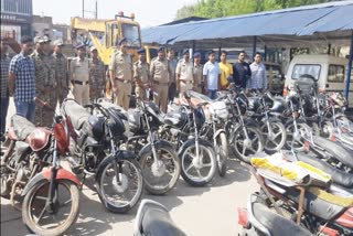 Morena police raid bikes recovered