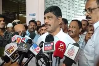 MP DK Suresh spoke to reporters.