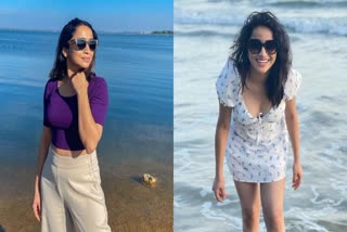 cricket anchor sports representer vindhya vishaka shares hot beach pics