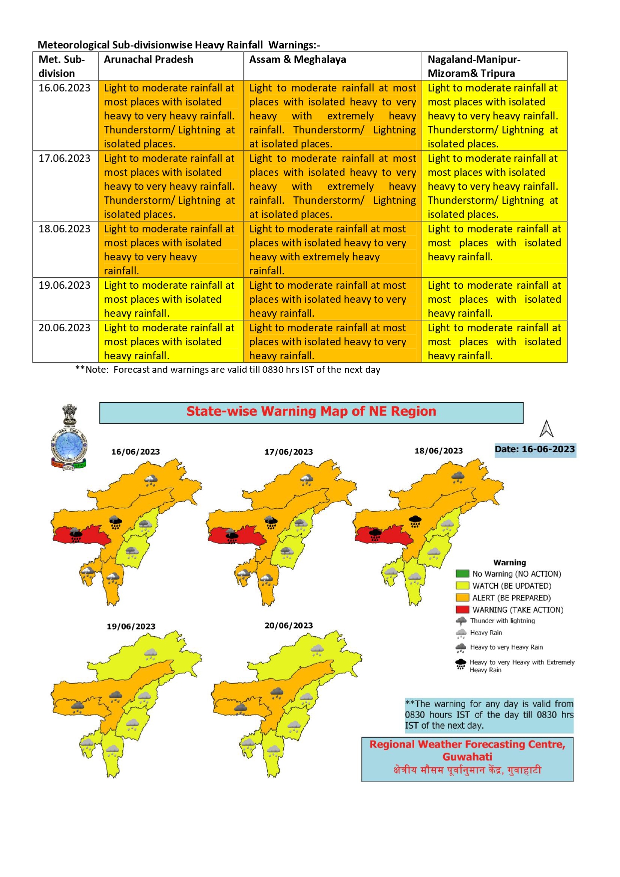 IMD has extended orange alert till June 20