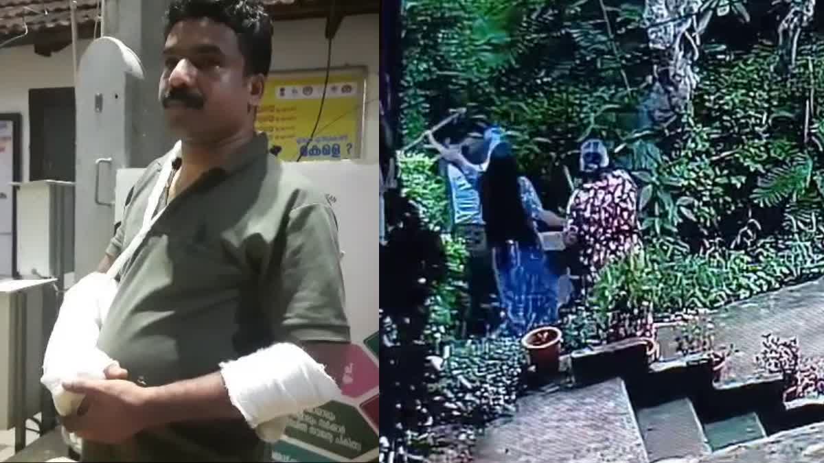 CHELAKKARA HOUSE ATTACK  പിതാവിന് ക്രൂരമർദനം  Thrissur Latest News  Thrissur Crime news