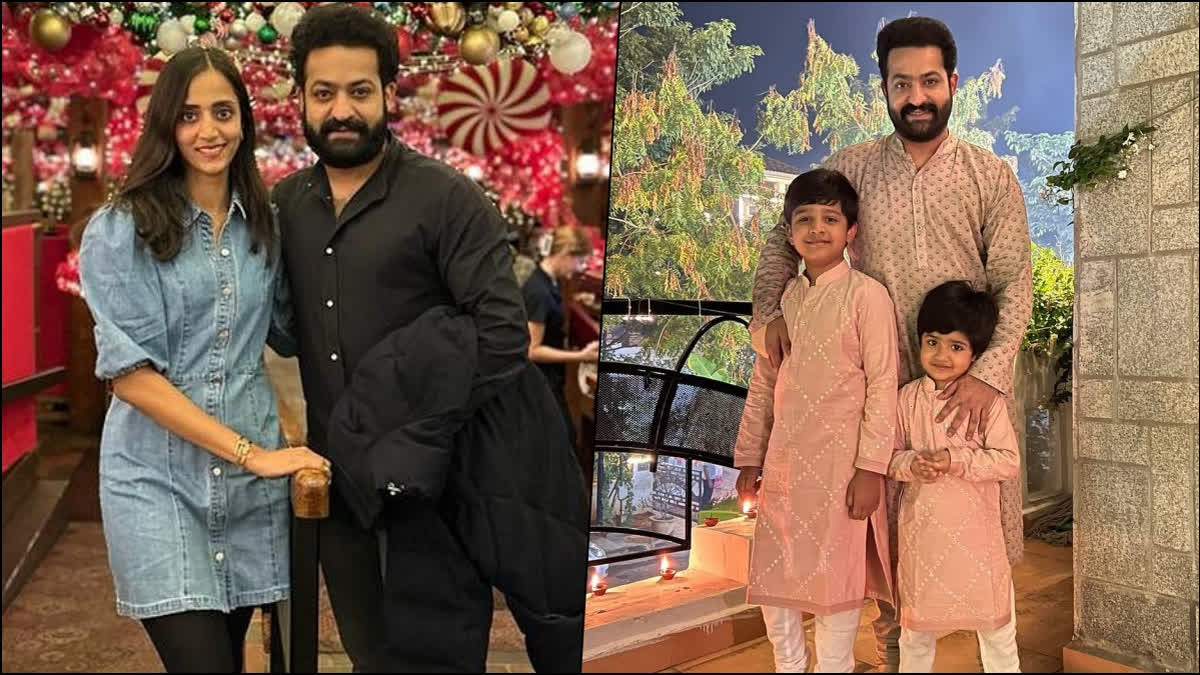 Jr NTR Snapped at Airport as He Jets off with Wife Pranathi and Sons - See Pics