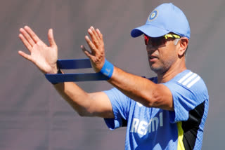 India head coach Rahul Dravid addressed the Canadian cricket team and support staff and was given a jersey by the opposition side after India's final group stage game by the officials due to a wet outfield on Wednesday.