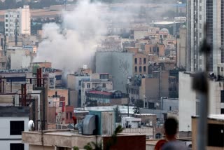 Smoke billows from an explosion in southwest Tehran after an Israeli strike on June 16, 2025.