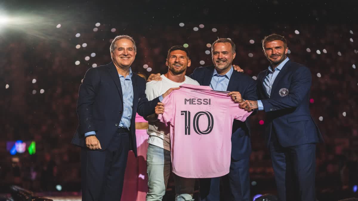 Lionel Messi introduced by Inter Miami and Major League Soccer  Lionel Messi  Lionel Messi Inter Miami  Inter Miami and Major League Soccer