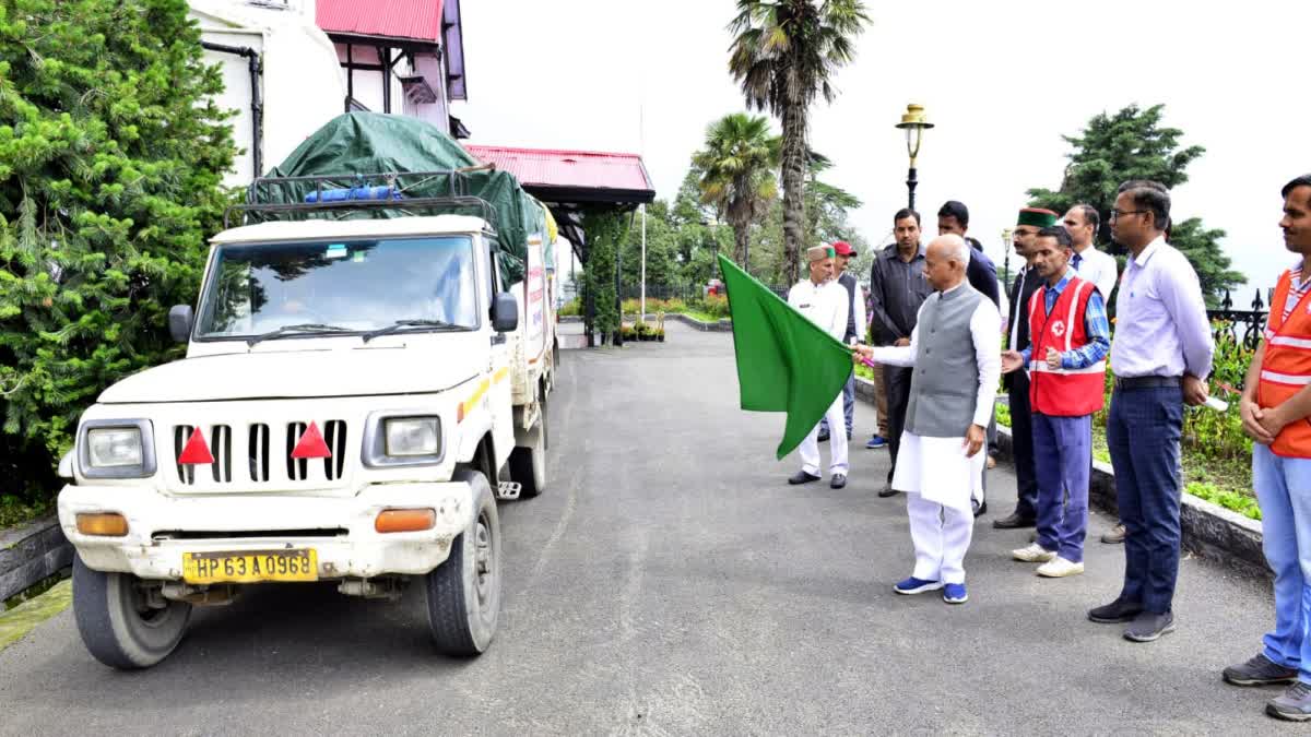 Governor flags off vehicles relief for Mandi