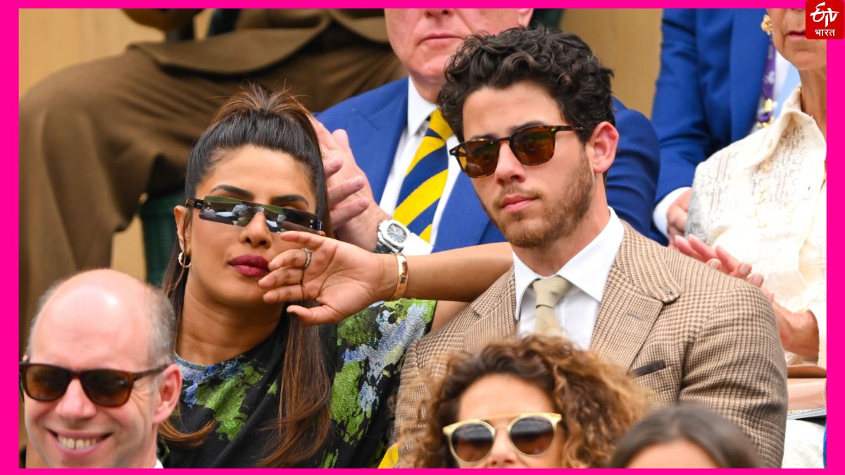 Priyanka-Nick Jonas watch women's Wimbledon final