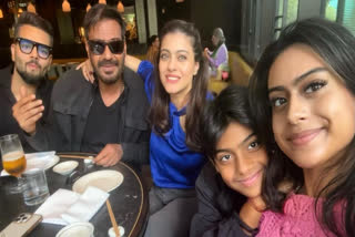 Ajay Devgn shares picture with his 'bunch' Kajol, Nysa and Yug as they spend 'sacred' time together