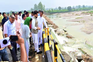 Anurag Thakur Visit Una For Flood damage.