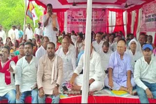 ham workers protest in gaya