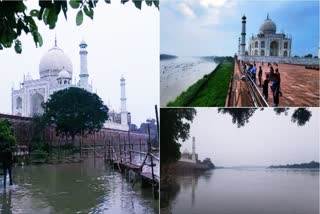 Yamuna flood waters touch Taj Mahal wall first time in 45 years