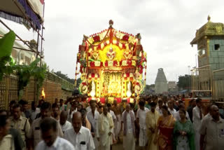 Pushpa Pallaki Seva was organized by TTD in Tirumala