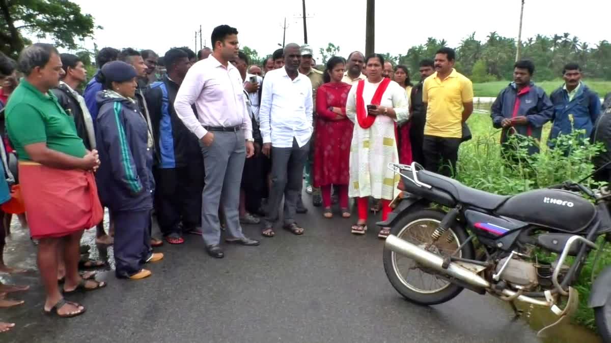 ಜಿಲ್ಲಾಧಿಕಾರಿ ಮತ್ತು ಸಂಸದರಿಂದ ಹಾನಿ ಪ್ರದೇಶಗಳ ಪರಿಶೀಲನೆ