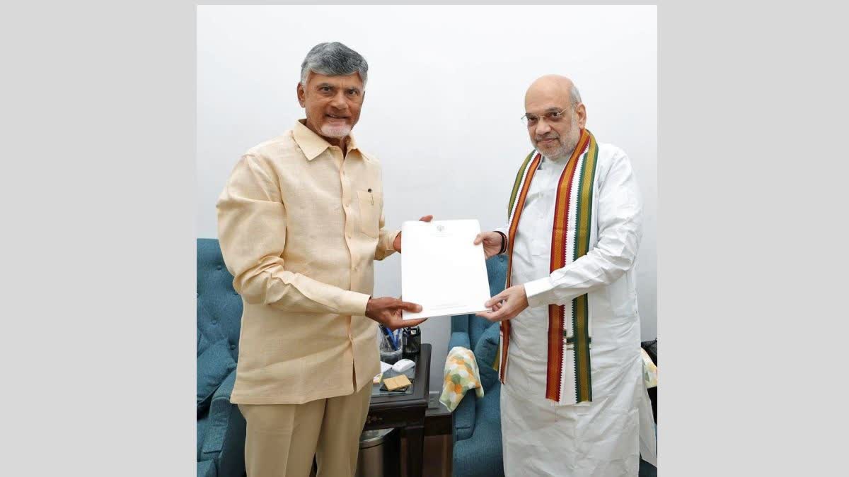 CM Chandrababu Naidu meets Amit Shah