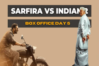 Indian 2 vs Sarfira Box Office Day 5