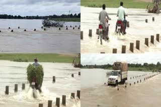 Kalasur Bridge inundation  Haveri  Overflowing rivers in Haveri