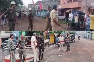 people of two Akharas clashed with each other over performing stunts during Muharram procession in Dhanbad