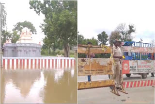 INUNDATED WITH WATER  NANJANGUDU PARASURAMA TEMPLE  MYSURU