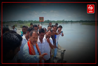 MLA Akhil Gogoi inspects erosion in Kalgachia