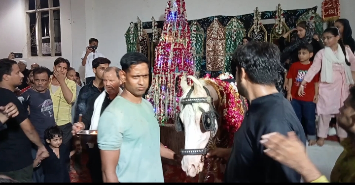 Mourning of knives in the memory of Imam Hussain in the 400-year-old Quli Khan Imambara in Moradabad