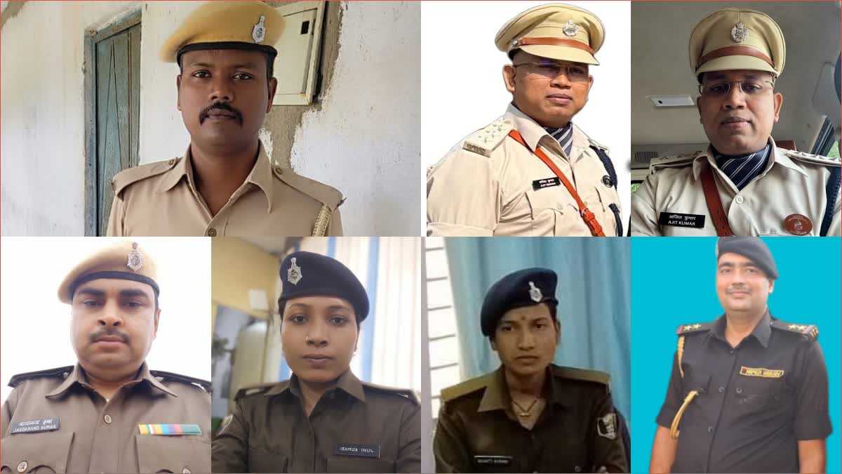 सात पुलिसकर्मियों को किया गया सम्मानित