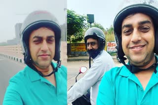 rajasthan ias officer uses uber bike  rajasthan ias officer uber bike  uber  rajasthan ias officer travelled in uber  uber bike  uber bike collector  ias officer in uber bike  ഐഎഎസ് ഓഫിസർ  ഊബർ ബൈക്കിൽ ഐഎഎസ് ഓഫിസർ  ഐഎഎസ് ഓഫിസർ ഊബർ ബൈക്കിലെത്തി  ഊബർ  ഊബർ ബൈക്ക്  ഊബർ ബൈക്ക് രാജസ്ഥൻ കലക്‌ടർ