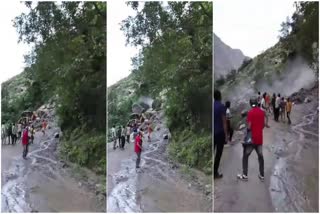 boulder-fell-from-hill-on-jcb-while-cleaning-road-in-pithoragarh-uttarakhand