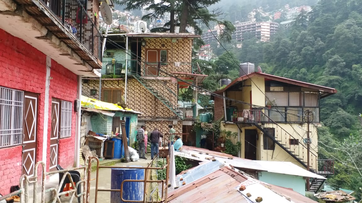 Danger on Krishna Nagar in Shimla