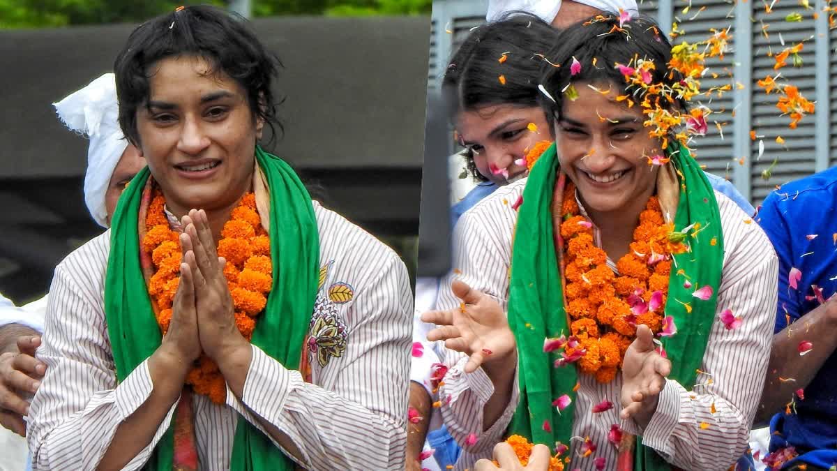 PARIS OLYMPICS 2024  VINESH PHOGAT  വിനേഷ് ഫോഗട്ട് ഡല്‍ഹിയില്‍  ബജ്‌റംഗ് പുനിയ