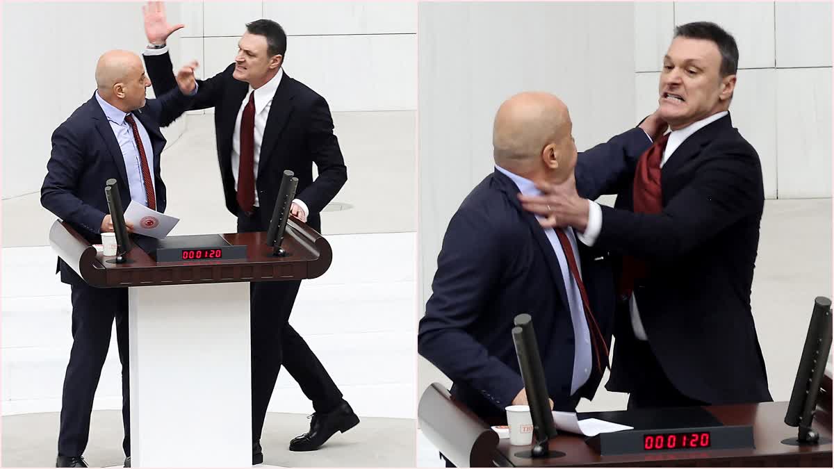 Massive Brawl In Turkish Parliament