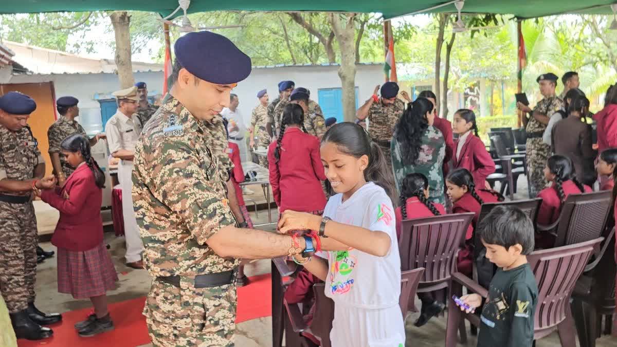 tied Rakhi to CRPF jawans