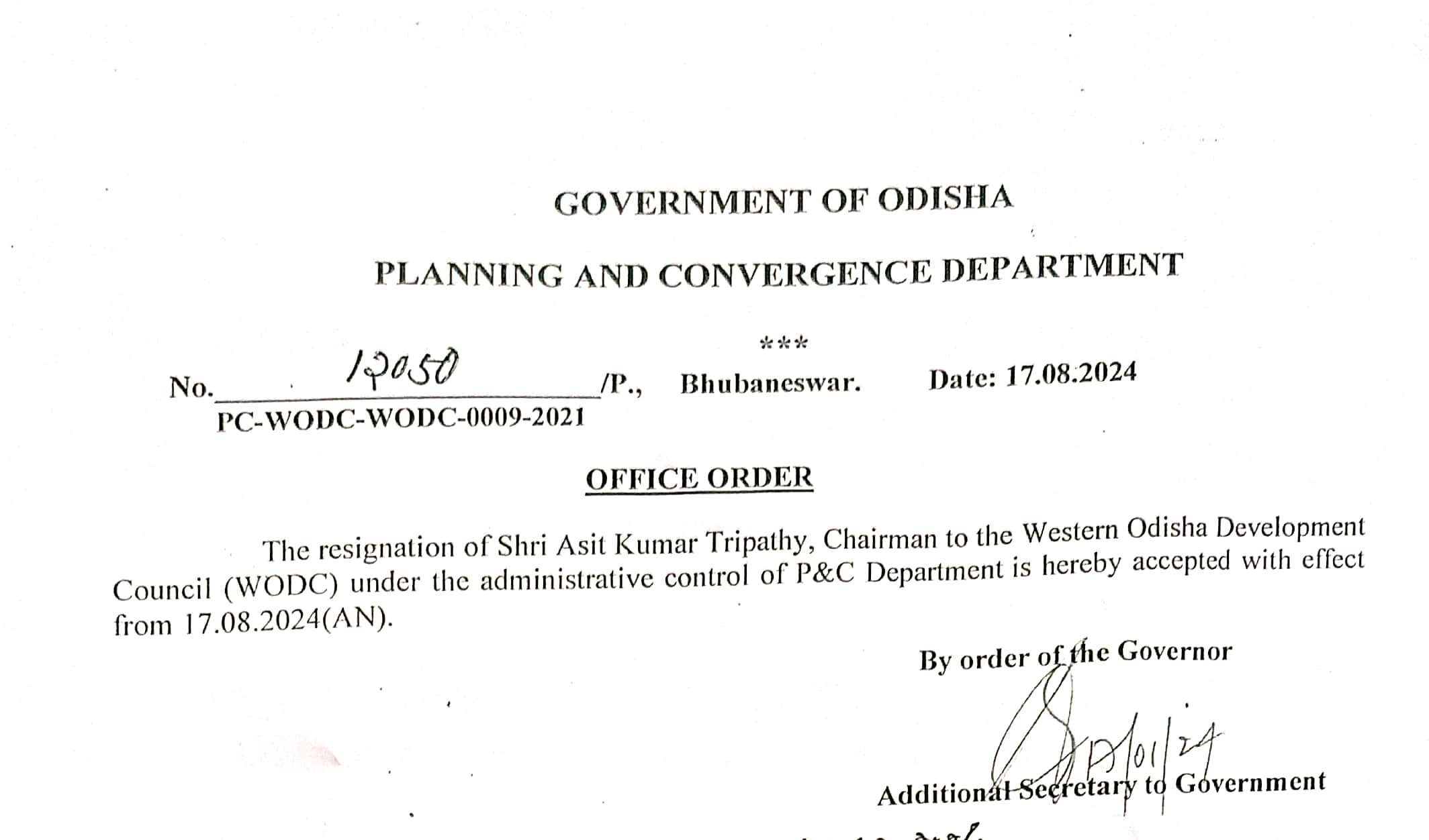 Western Odisha Development Council Chairman