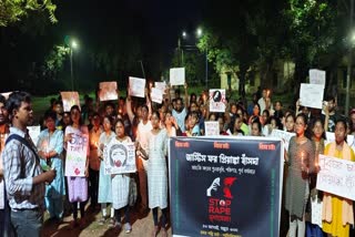 protest in Santiniketan