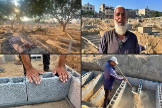 Gaza Overwhelmed gravediggers Deir el Balah Cemeteries Saadi Hassan Baraka