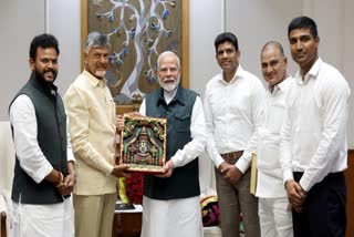 Andhra CM Chandrababu Naidu Meets PM Modi in Delhi Visit