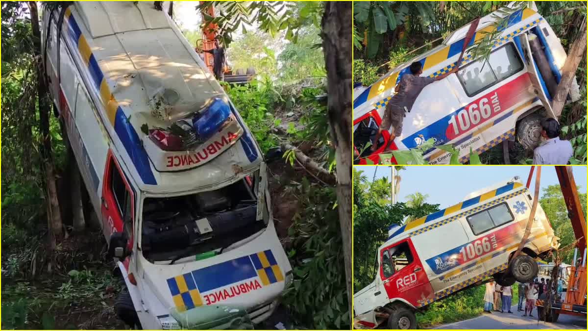 Man injured in a Ambulance crashes at Kalgachia