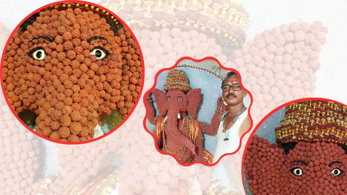 Rudraksha idol of Ganapati