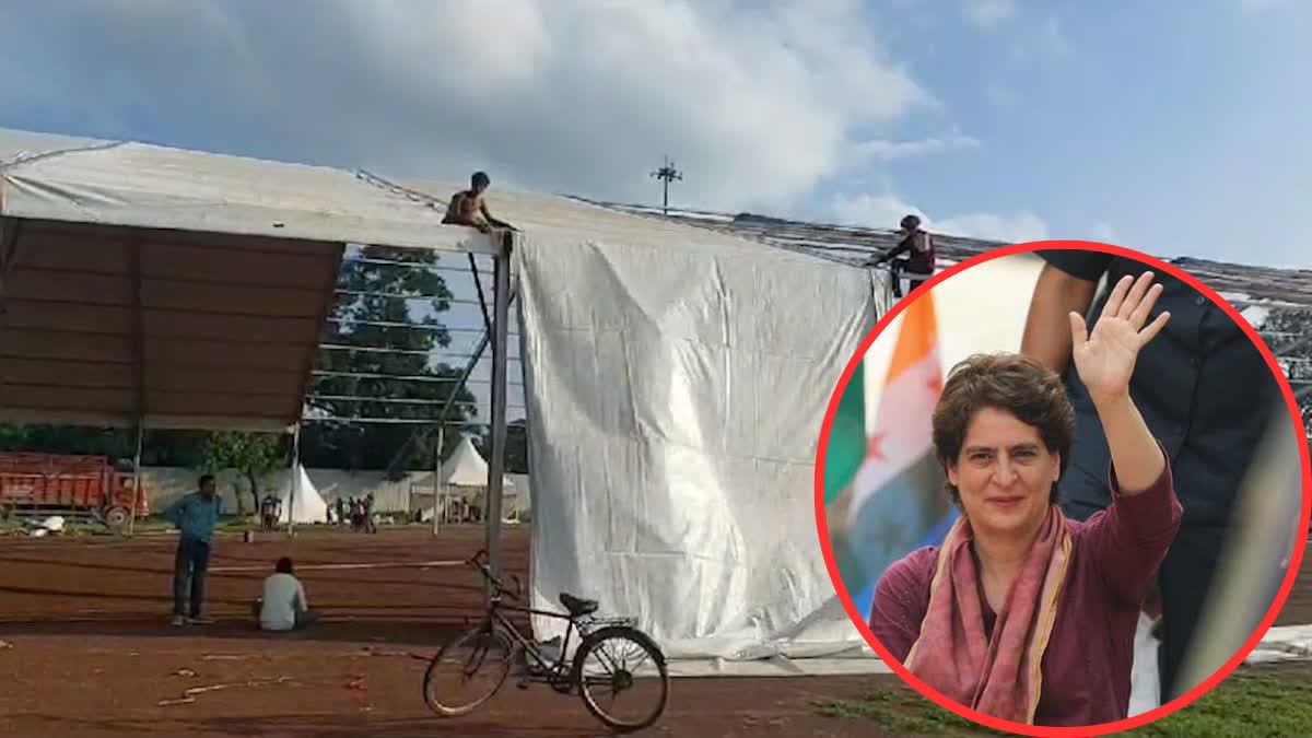 Preparations for Priyanka Gandhi visit to Bhilai