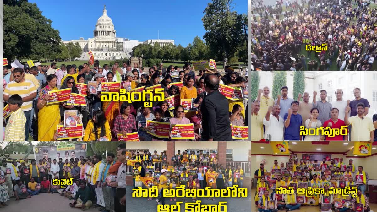 NRIs Protests all Over the World Against the Arrest of Chandrababu