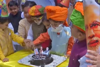 Children dressed up like PM Modi