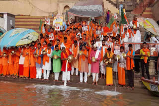 Watch: BJP supporters offer prayers, perform 'Abhishek' to river Ganga on PM Modi's birthday