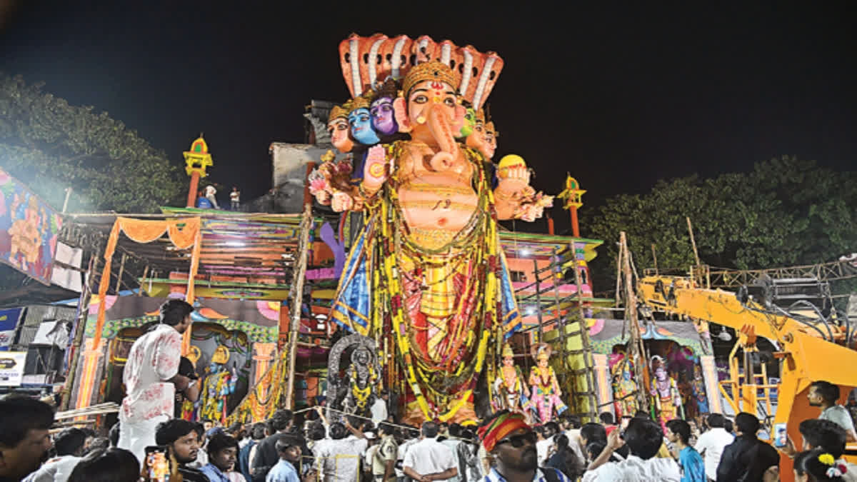 Donations for the 70-foot-tall Khairatabad Ganesh, which attracted a huge crowd over the weekend, have topped Rs 1 crore, and counting, Khairatabad Ganesh Utsav Committee organisers said.