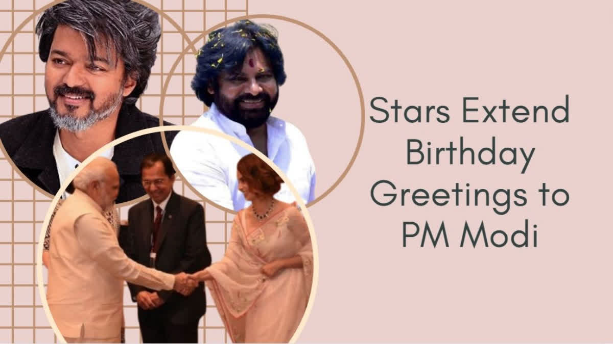 Thalapathy Vijay, Pawan Kalyan, Kangana, Others Extend Warm Wishes to PM Modi on His 74th Birthday