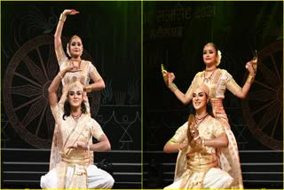 sattriya dancer Mridusmita Das Bora performs sattriya with rajib das at chakradhar samaroh festival of chhattisgarh