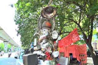 Doctor Made Ganpati With Utensils in Hyderabad