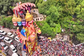 khairatabad Ganesh Drone Visuals 2024