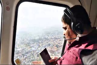 Minister Ponnam Watched the Ganesh Immersion Program From Helicopter